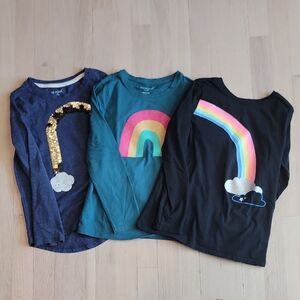 Kids Rainbow Graphic Long-Sleeve Tees